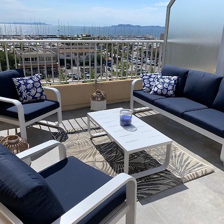 L'Effet Mer, Duplex Sur Le Port Avec Ses 2 Terrasses Vue Mer Hyères Buitenkant foto